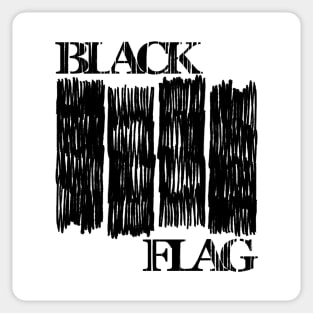 Black flag band merchandise ink draw illustration artwork Sticker
